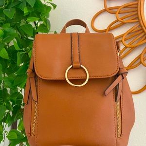 Brown mini backpack